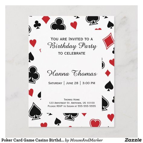 Casino Theme Invitations Template, Casino Invitations, Casino Birthday Party, Vegas Theme Party, Casino Party Games, Casino Party Invitations, Casino Birthday, Las Vagas, Vegas Birthday