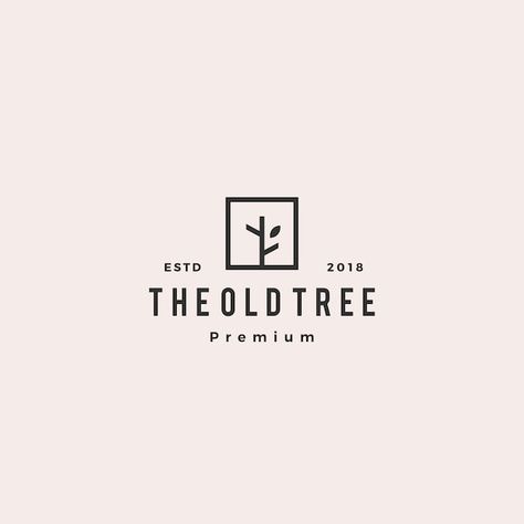 Vector tree logo retro hipster vintage l... | Premium Vector #Freepik #vector #green-tree #white-tree #tree #garden-background Logo Tree Design, Tree Icon Logo, Tree Service Logo, Law Branding, Foundation Ideas, Journey Logo, Website Moodboard, Maple Leaf Logo, Landscaping Logo