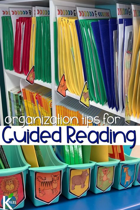 These 3 tips will help you organize your guided reading books for easy planning during your small group instruction. If you find yourself hunting for leveled readers for your strategy and skills lessons you know that it is time to put an organization system in place. This simple solution for guided reading organization will help you plan more efficiently because your leveled library will be right at your fingertips! #firstgrade #literacy First Grade Reading Groups Activities, Readers Workshop Kindergarten, Leveled Literacy Intervention, Guided Reading Organization, Guided Reading Strategies, Guided Reading Kindergarten, Guided Reading Books, Guided Reading Lessons, First Grade Sight Words