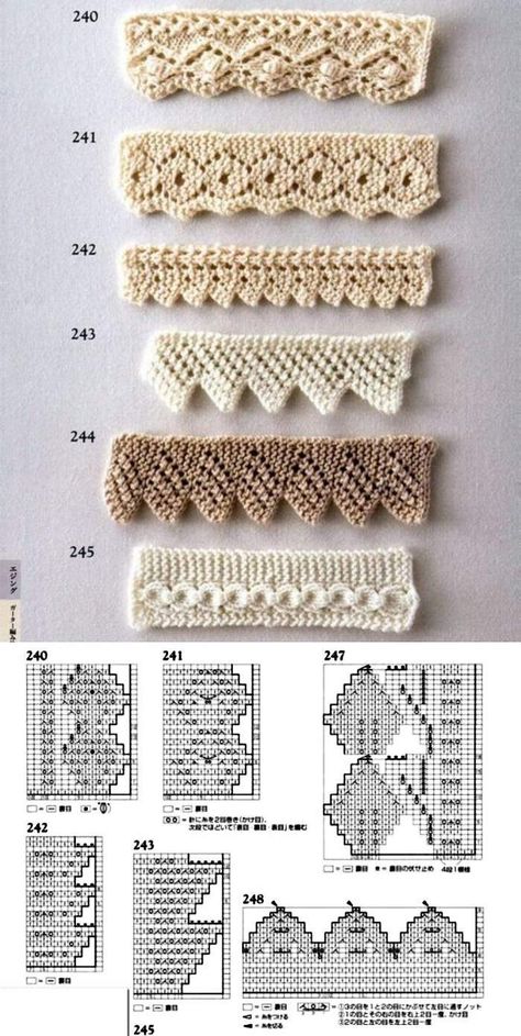 Háčkované Lemy, Diy Crafts Knitting, Irish Crochet Patterns, Crochet Edging Patterns, Knit Edge, Lace Knitting Patterns, Crochet Tutorials, Crochet Diy, Knit Stitch Patterns