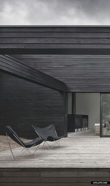 Black Cladding, Armani Casa, Black Houses, Armani Hotel, Wood Architecture, Modern Outdoor Furniture, Design Hotel, Butterfly Chair, Black Butterfly