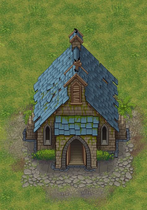 Graveyard Keeper Art, Pixel Art Architecture, Medieval Pixel Art, Pixel Art Map, Pixel Art Building, Graveyard Keeper, Victorian Castle, Pixel Art Landscape, Piskel Art