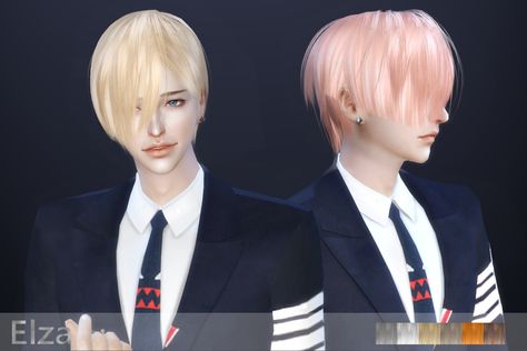 Male √ Hair √ 18 colors √ Download Ts4 Hair, Sims 4 Hair Male, Hair Male, Sims Packs, Sims 4 Anime, Pelo Sims, Male Hair, Sims 4 Cc Packs, Sims Hair