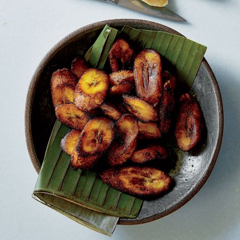 Crispy Fried Sweet Plantains | Starchy and naturally sweet when ripe, these Crispy Fried Sweet Plantains, called maduros, are a must at every Cuban table. Get the recipe at Food & Wine. Cuban Veggies, Cuban Plantains, Stuffed Plantains, Dominican Spanish, Plantains Recipes, Fried Sweet Plantains, Plantains Recipe, Sweet Plantains, Fried Plantain