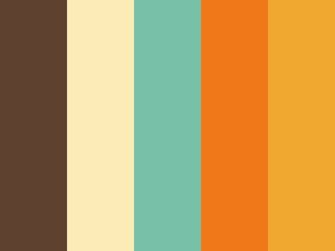 Grey Couch Decor, Brown Living Room Decor, Vintage Colour Palette, Decor Color Schemes, Orange Color Palettes, Color Palette Challenge, Living Room Decor Colors, Brown Living Room, Brown And Blue