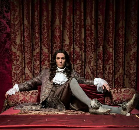 Alexander Vlahos as Monsieur Philippe Versailles Bbc, Alexander Vlahos, Versailles Tv Series, George Blagden, Evan Williams, Bbc Drama, Costume Drama, Louis Xiv, Tv Guide