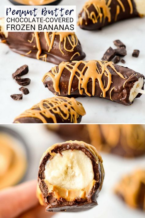 Frozen Chocolate Covered Bananas, Frozen Banana Recipes, Chocolate Covered Bananas Frozen, Chocolate Chip Shortbread Cookies, 3 Ingredient Desserts, Chocolate Covered Bananas, Chocolate Covered Fruit, Frozen Bananas, Frozen Chocolate