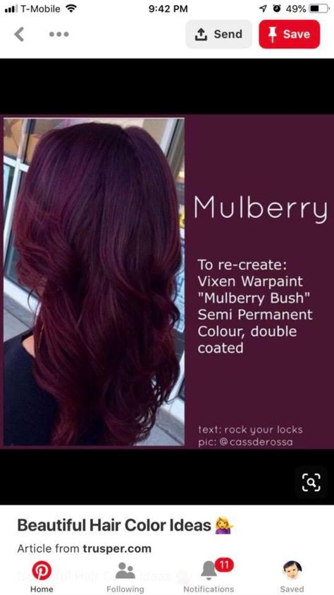 Mulberry Hair Color, Dark Maroon Hair, Burgandy Hair, Wine Hair Color, Mocha Hair, Maroon Hair, Plum Hair, Wine Hair, Perfect Hair Color