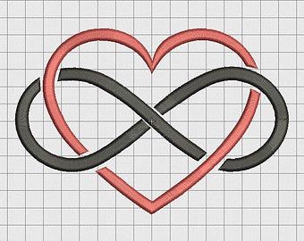 Infinity Heart, Embroidery Design, Embroidery Designs, Embroidery, Pattern, Design