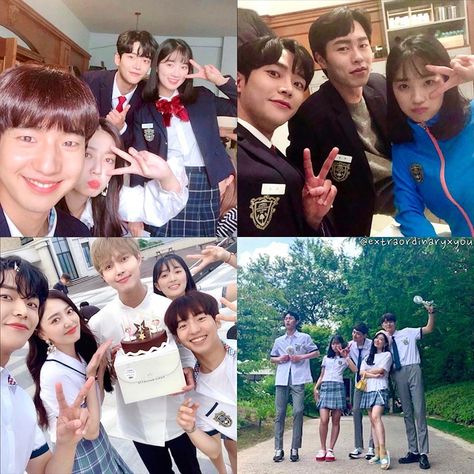 Extraordinary You Cast ❀ on Instagram: “; [Selcas] Wavve app update✨ Miss all of you babies~😭❤️ ↧ Follow @extraordinaryxyou for more ❁ ‘ ♡ #kdrama #koreandrama #drama…” Extraordinary You Cast, Haru And Dan Oh, Best K Dramas, Extraordinary You, The Best Kdrama, Kim Rowoon, Kim Hyeyoon, Kim Young Dae, Kim Young-dae