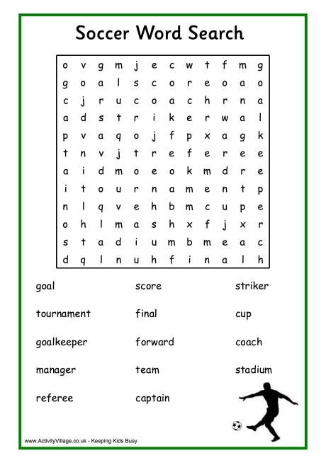 Soccer word search Soccer Word Search, Soccer Math, Football Word Search, Football Positions, Soccer Crafts, Football Activity, Soccer Birthday Party, Physical Education Lessons, Soccer Birthday Parties