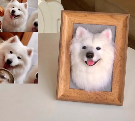 Custom Needle Felted Dog Portrait with Wooden Fram|Custom Felt Pets Portrait|Dog Memorial Gifts|Dog Loss Gifts|Pets Gifts For Her|Felt Art ❤The best gifts for yor pets! ❤How to placed the order: Steps: 1.Chose the Wooden Photo Frame size you want:(5-12)inches if you need bigger or personalized size please contact us by Etsy message ❤The size of pet portrait we make usually fills the whole picture frame. You can choose the size you want to make according to your needs. We recommend large size, be Pets Portrait, Portrait Embroidery, Felted Dog, Needle Felted Cat, Dog Loss, Needle Felted Dog, Loss Of Dog, Dog Memorial Gift, Felt Dogs