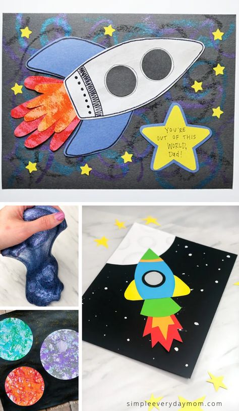 If you're looking for some easy and fun space crafts for kids, come check out all our favorite ideas! These projects work for toddlers, preschool and kindergarten children. Some come with a free printable template too!   #simpleeverydaymom #spacecrafts #kidscrafts #craftsforkids #outerspacecrafts #preschoolcrafts #elementary #kindergartencrafts Space Art Activities, Turtle Handprint, Peg Fairies, Plate Weaving, Knitting Bunny, Outer Space Crafts, Sensory Blocks, Rocket Craft, Bunny Diy