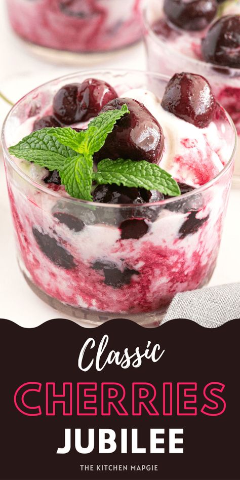 Cherries Jubilee Recipe, Cherry Jubilee, Impressive Desserts, Cherries Jubilee, Cherry Desserts, Clam Recipes, Cherry Recipes, Fresh Cherries, Classic Desserts