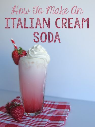 Italian Soda Recipe How To Make, How To Make An Italian Soda, Italian Soda Bar, Italian Sodas, Italian Cream Soda, Soda Bar, Homemade Soda, Italian Cream, Italian Soda