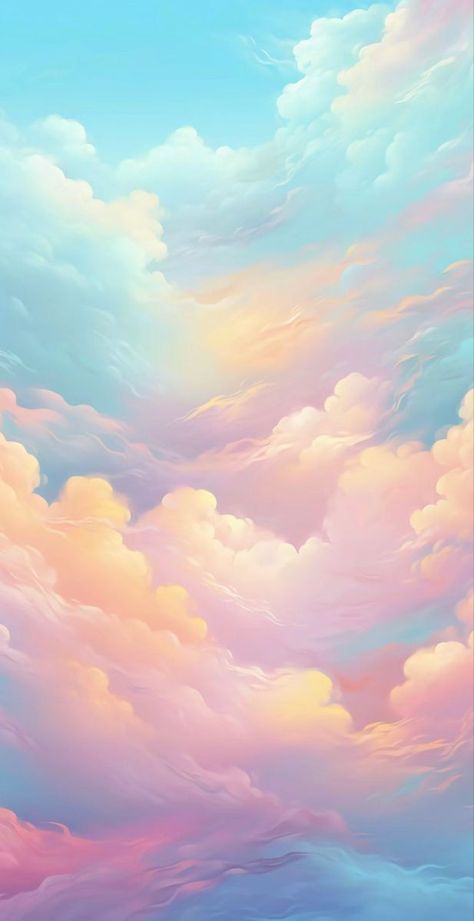 Pastel Sky Aesthetic, Pastel Sky Painting, Dreamy Artwork, Pastel Sky, Paper Background Texture, Beautiful Wallpapers Backgrounds, Cool Wallpapers Art, Pretty Wallpapers Backgrounds, Pastel Wallpaper