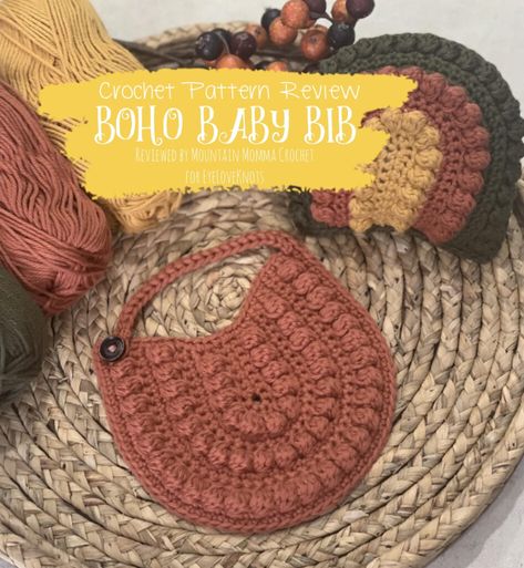 Spring Crochet Patterns, Crochet Spring Patterns, Crochet Baby Bibs, Bobble Crochet, Crochet Bib, Spring Crochet, Crochet Spring, Mountain Mama, Beautiful Tops