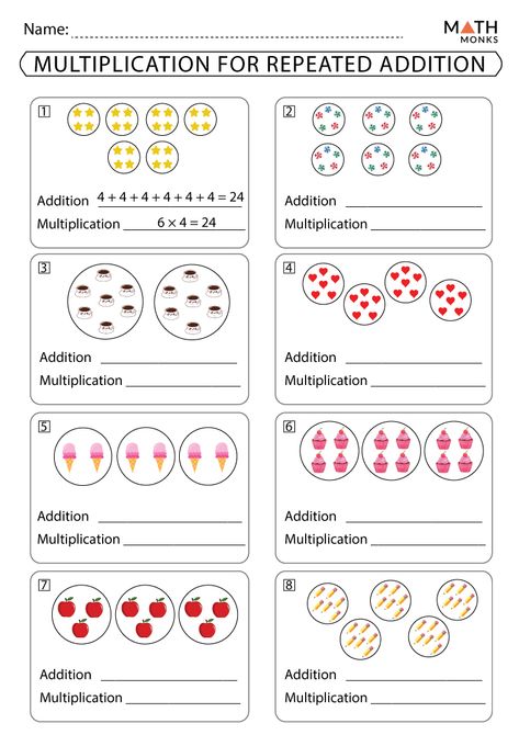 Multiplication For Kindergarten, 1st Grade Multiplication Worksheets, Array Multiplication Worksheet, Repeated Addition Worksheets Grade 2, Repeated Addition Worksheets For Grade 1, Multiplication Arrays Worksheets, Maths Worksheets Grade 2 Multiplication, Grade 2 Multiplication Worksheets, Multiplication Activity For Grade 2