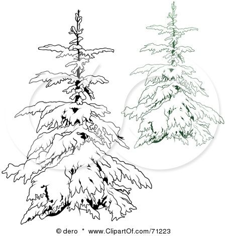 Clip Art Pictures, Snow Tree, Painting Snow, Snowy Trees, Acrylic Painting Tips, Watercolor Paintings Tutorials, Tree Illustration, Evergreen Trees, Tree Drawing