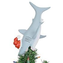 Shark Christmas Tree, Sharks Mouth, Kids Christmas Tree, Shark Christmas, Christmas Tree Toppers Lighted, Christmas Trees For Kids, Christmas Tree Topper Bow, Christmas Topper, Tree Topper Bow