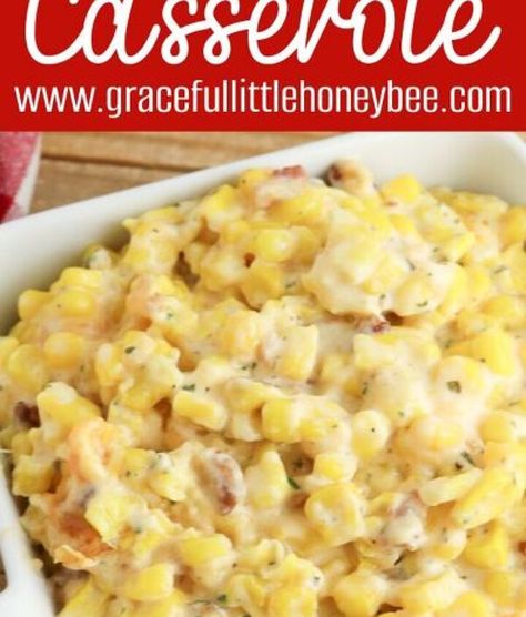 This Crack Corn Casserole is made with cream cheese, ranch seasoning and bacon, then baked in the oven until bubbly and warm. It makes a creamy and delicious side dish that everyone is sure to love. Crack Corn CasseroleI love one dish recipes like this Crack Corn Casserole. It’s filled with the comforting flavors of cream cheese, bacon and ranch, then baked in the oven to warm and creamy perfection.This dish is easy to whip up and is great for feeding a crowd.If you wanted to make th… Cheesy Corn Casserole Recipe, One Dish Recipes, Cheesy Corn Casserole, Cream Cheese Corn, Cream Corn Casserole, Corn Side Dish, Cheesy Corn, Corn Casserole Recipe, Corn Dishes