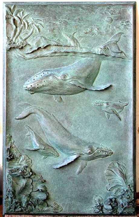 Humpback Whale sculpture - Bronze relief Whale Sculpture, Drywall Art, Eye To Eye, Cardboard Sculpture, Plaster Wall Art, 3d Studio, Relief Sculpture, Clay Tiles, Plaster Art