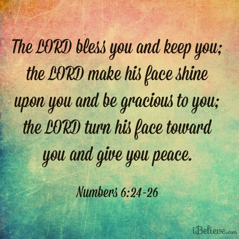 "The LORD bless you and keep you; the LORD make his face shine upon you and be gracious to you; the LORD turn his face toward you and give you peace." Numbers 6:24-26 Because He Lives, Scripture Memory, Beautiful Bible Verses, Speak Life, Daily Verses, Scripture Quotes Bible, Praise And Worship, Gods Promises, Spiritual Inspiration