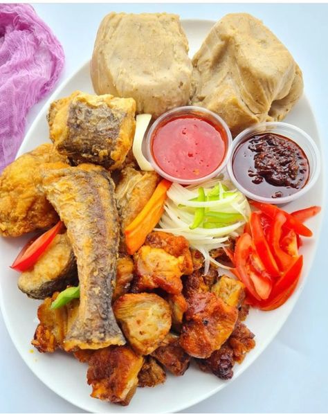 Kenkey Ghana, Ghana Foods, Africa Dishes, Ghana Food, Ghanaian Food, D Signature, African Dishes, West African Food, Africa Food