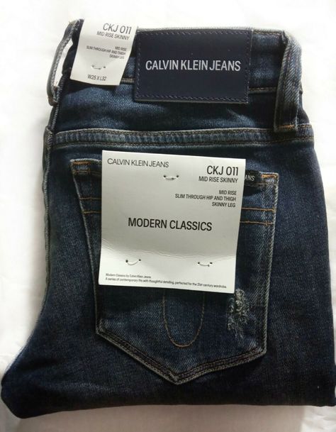 Calvin+klein+jeans+women's+mid+rise+skinny+ckj+011+dark+blue+distressed Denim Packaging, Urban Ring, Ladies Jeans, Calvin Klein Jeans Women, Denim Ideas, Mens Fashion Jeans, Jean Accessories, Leather Label, Denim Branding