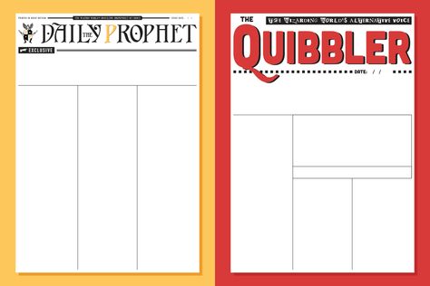 Writing – PAPERZIP Daily Prophet Template, Blank Newspaper Template, Harry Potter Newspaper, Newspaper Article Template, Blank Newspaper, Printable Harry Potter, Imprimibles Harry Potter, Article Template, Harry Potter Wiki