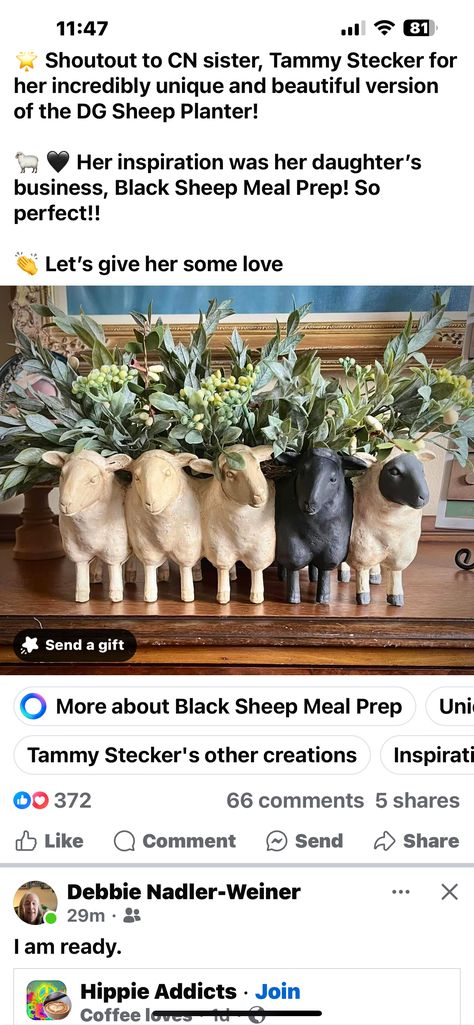 Dollar General Sheep Planter, Sheep Planter, Hammons Nest, Vintage Booth, Thrift Flips, Piano Bench, Gifts Holiday, Fun Things, Diy Design