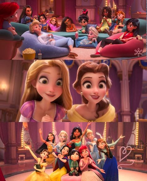 Disney Princess Wreck It Ralph, Wreck It Ralph Princesses, Wreck It Ralph Characters, Princess Fanart, Disney Princess Pajamas, Vanellope Y Ralph, Disney Princess Movies, Have Courage And Be Kind, Mermaid Disney