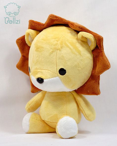 Pikachu Stuffed Animal, Lion Plush, Lion Plushie, Tiger Plush, Yellow Stuffed Animals, Tiger Stuffed Animal, Kawaii Plush, Stuffed Animals, Sewing Stuffed Animals