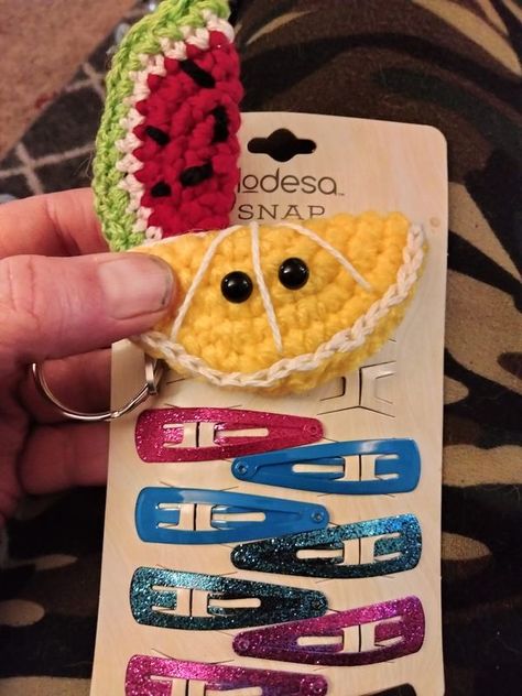 Random acts of crochet kindness and more | I made these fidget snapper keychains with snap barrettes | Facebook Fidget Crochet Toys, Crochet Fidget Keychain Pattern, Fidget Crochet Patterns, Crochet Fidget Keychain Free Pattern, Crochet Pop It Fidget Pattern Free, Crochet Acts Of Kindness, Fidget Crochet Patterns Free, Crochet Fidgets Free Pattern, Crochet Fidget Toys Free Pattern