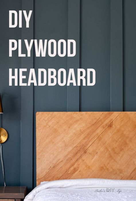 Easy DIY plywood Headboard. Learn how to make a headboard for a bed. This is so cheap modern and unique and beginner friendly. #anikasdiylife Plywood Headboard, Make A Headboard, Easy Weekend Projects, Awesome Woodworking Ideas, How To Make Headboard, Woodworking Storage, Woodworking Joinery, Diy Headboards, Woodworking Joints