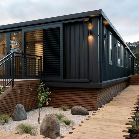 Queenstown House by Trinity Interior Design | ArchiPro NZ Colour Steel Cladding Nz, Design Consideration, Shed Build, Zinc Cladding, Mobile Home Exteriors, Roof Cladding, Orchard House, Steel Cladding, House Colours