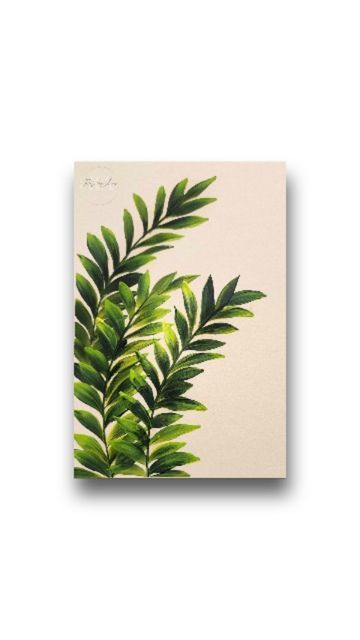 Leaf Canvas Art, Flower Leaves Painting, Foliage Painting Acrylic, Acrylic Leaf Painting Tutorial, Acrylic Paint Leaves, Easy Leaves Painting, Painting Plants Acrylic, Greenery Acrylic Painting, How To Paint A Leaf