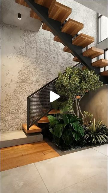 Under Stairs Garden, Garden Indoor, House Stairs, Under Stairs, Bangalore, Kerala, Jay, House Interior, Stairs