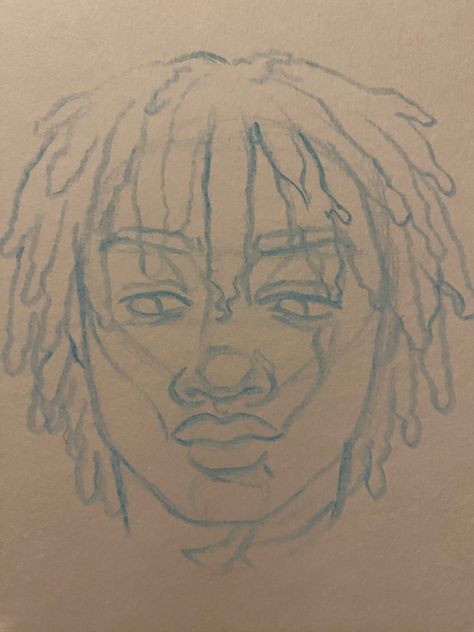 How To Draw Dreads, Dread Head Drawing, Drawing Dreads, Dreads Drawing, Dreadhead Drawing, Boondocks Drawings, Badass Drawings, King Von, Color Drawing Art