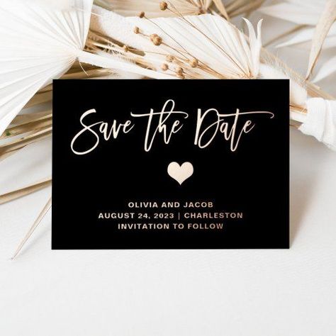 Foil Save The Dates, Postcard Wedding Invitation, Gold Foil Wedding, Foil Wedding Invitations, Foil Invitations, Save The Date Postcards, Save The Date Magnets, Wedding Prints, Gold Invitations