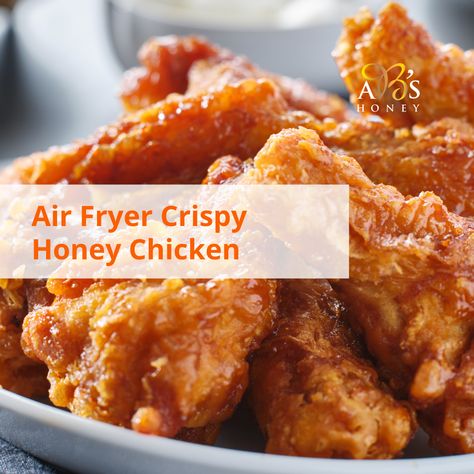 Honey Chicken Air Fryer Recipes, Honey Chicken Air Fryer, Honey Air Fryer Chicken, Crispy Honey Chicken Recipe, Chicken Recipe Air Fryer, Air Fryer Honey Garlic Chicken, Crispy Air Fryer Chicken Thighs, Salad Week, Honey Chicken Thighs