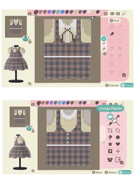 Acnh Clothes Pattern Grid Front And Back, Acnh Clothes Pattern Grid Pink, Acnh Clothes Pattern Grid Summer, Animal Crossing Clothing Grid, Acnh Custom Design Clothes Grid, Acnh Clothes Pattern Grid Dress, Animal Crossing Outfits Design Grid Easy, Cute Animal Crossing Outfits Design Grid, Acnh Design Grid Clothes