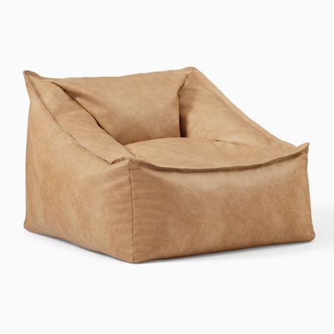 Kids' Bean Bag Chairs | West Elm Kids Lounge Chair, Leather Bean Bag Chair, Big Bean Bags, Teen Boy Room, Bean Bag Chairs, West Elm Kids, Bag Chairs, Teen Boy Bedroom, Kids Bean Bags