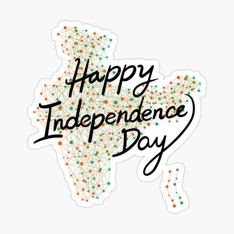 Get my art printed on awesome products. Support me at Redbubble #RBandME: https://www.redbubble.com/i/sticker/Independence-Day-India-by-ShobhaStyle/163639654.JCQM3?asc=u Independence Day India, India Clothes, Decorate Notebook, Happy Independence Day, Coloring Stickers, Eye Catching Colors, The Spirit, Independence Day, Sticker Design