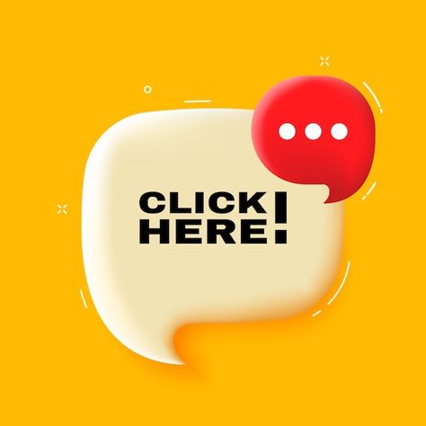 Click here speech bubble with click here... | Premium Vector #Freepik #vector #click-3d #hand-click #click #hand-pointer Click Here Icon, Business And Advertising, Illustration Pop Art, Vector Line, 3d Hand, Pop Art Style, Speech Bubble, Business Advertising, Line Icon