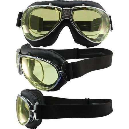 These hand-sewn padded leather goggles are modeled after early 20th century riding gear. Lenses are high definition, nondistortive, scratch resistant, 100% UVA/UVB polycarbonate for perfect visibility in all conditions. The Streetfighter is designed to be used over a helmet thanks to the adjustable fork where the elastic band is mounted. Separated frames assure perfect adjustability to fit all faces. The air intakes in the frame are positioned for maximum ventilation. High quality polycarbonate Goggles Glasses, Super Suit, Automotive Apparel, Kei Fashion, Sports Glasses, Chrome Frame, Riding Gear, Drawing Clothes, White Boys