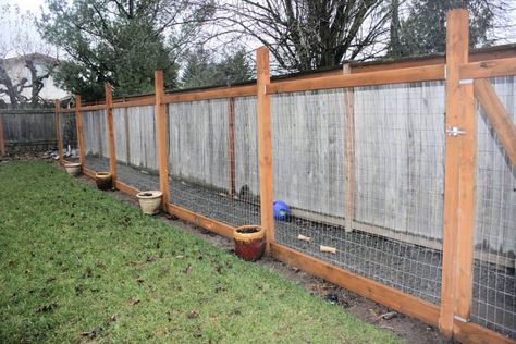 8 DIY Dog Run Ideas and Free Plans - Its Overflowing Dog Run Fence, Dog Runner, Outdoor Kennel, Diy Dog Run, Outdoor Dog Runs, Backyard Dog Area, Cheap Dog Kennels, Dog Enclosure, Dog Backyard