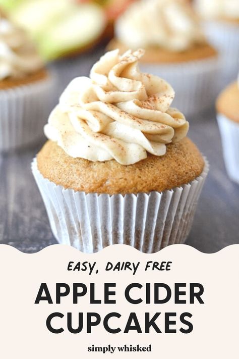 Apple Cider Cupcakes, Allergy Free Baking, Gluten Free Apple Pie, Apple Pie Cupcakes, Cream Cheese Buttercream Frosting, Fall Favorites Recipes, Cake Apple, Gluten Free Apple, Apple Cupcakes