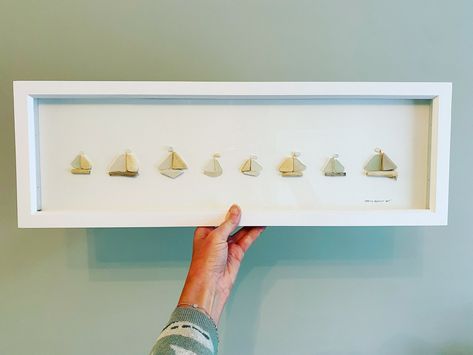 Sea Glass Art Diy, Falmouth Cornwall, Box Frame Art, Boat Art, Sea Pottery, Pottery Crafts, Falmouth, Beach Crafts, Stone Crafts