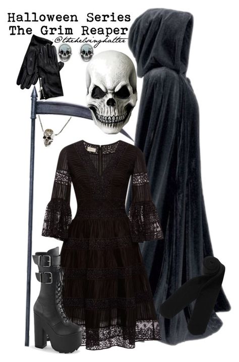 "Costumes// The Grim Reaper" by thehelsinghatter ❤ liked on Polyvore featuring Han Cholo, Temperley London, Tommy Hilfiger and Monki Gream Reaper, Grim Reaper Costume, Reaper Costume, The Grim Reaper, Temperley London, The Grim, Grim Reaper, Costumes For Women, Halloween Costumes